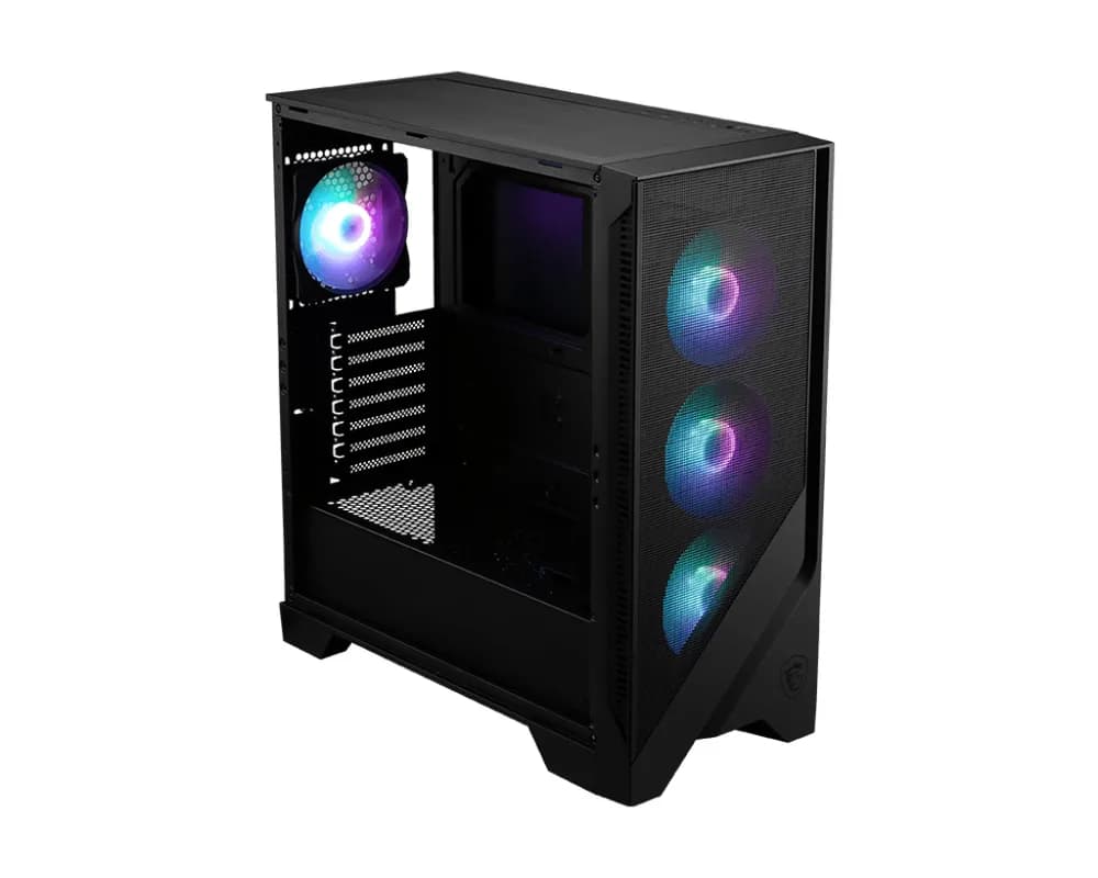 Carcasa MSI MAG Forge 320R AIRFLOW, RGB, Micro Tower, Black — miniatură