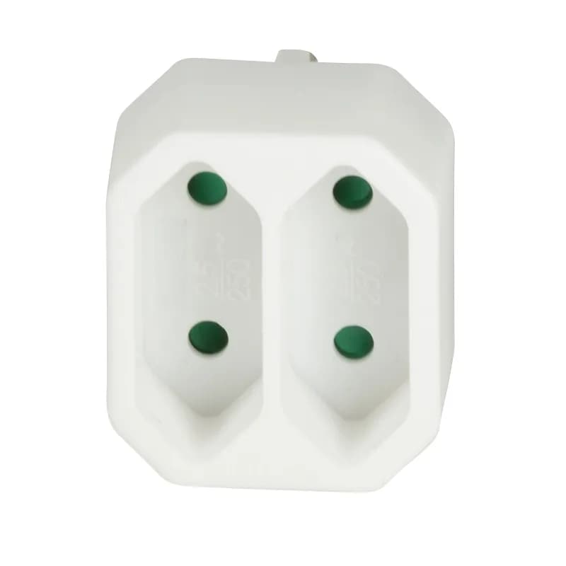 PRELUNGITOR LOGILINK, Euro skt x 2, conectare prin Schuko (T), 16A, fara protectie, alb, "LPS218" — miniatură