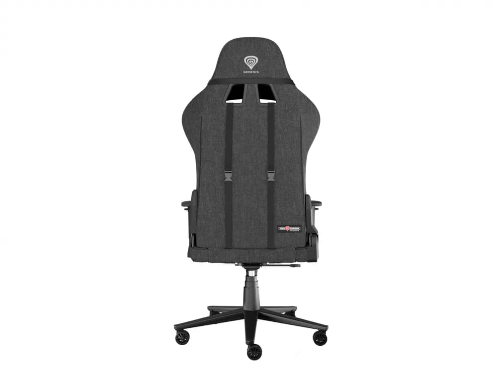 Scaun gaming Genesis Nitro 550 G2, material Synthetic PU + Textil, reglabil pe inaltime, greutate maxima suportata 150 kg, inaltime scaun reglabil 46.5 - 53.5 cm, spatar ajustabil 135°, dimensiuni roti 60mm, gri — miniatură