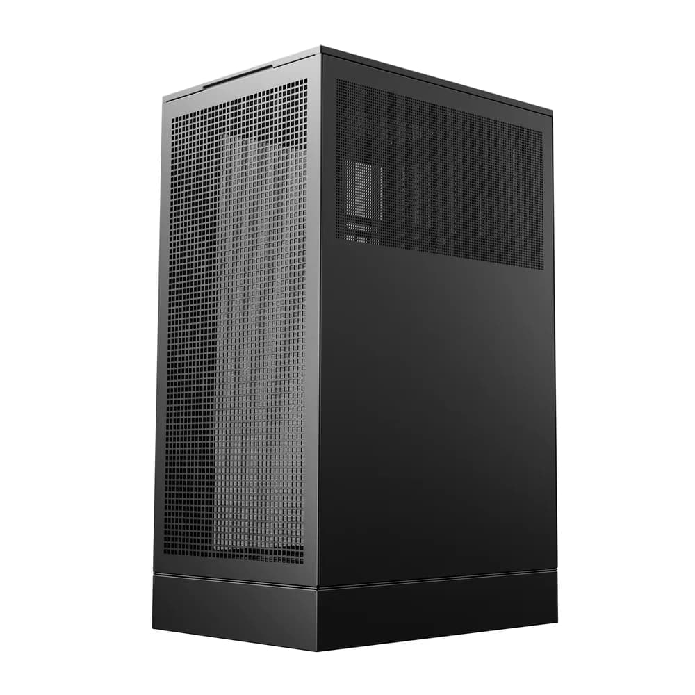 CARCASA DeepCool "CH270 DIGITAL", mini tower, gaming, fara sursa, suporta 6xfan, USB Type-C x 1, USB 3.2 gen 1 x 2, audio+mic, 4 sloturi expansiune, alb, "R-CH270-BKNDM0-G-1" — miniatură
