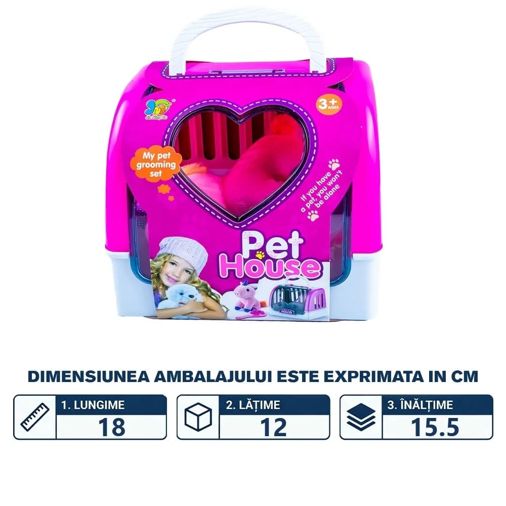 Unicorn de plus, cu accesorii si cusca — miniatură