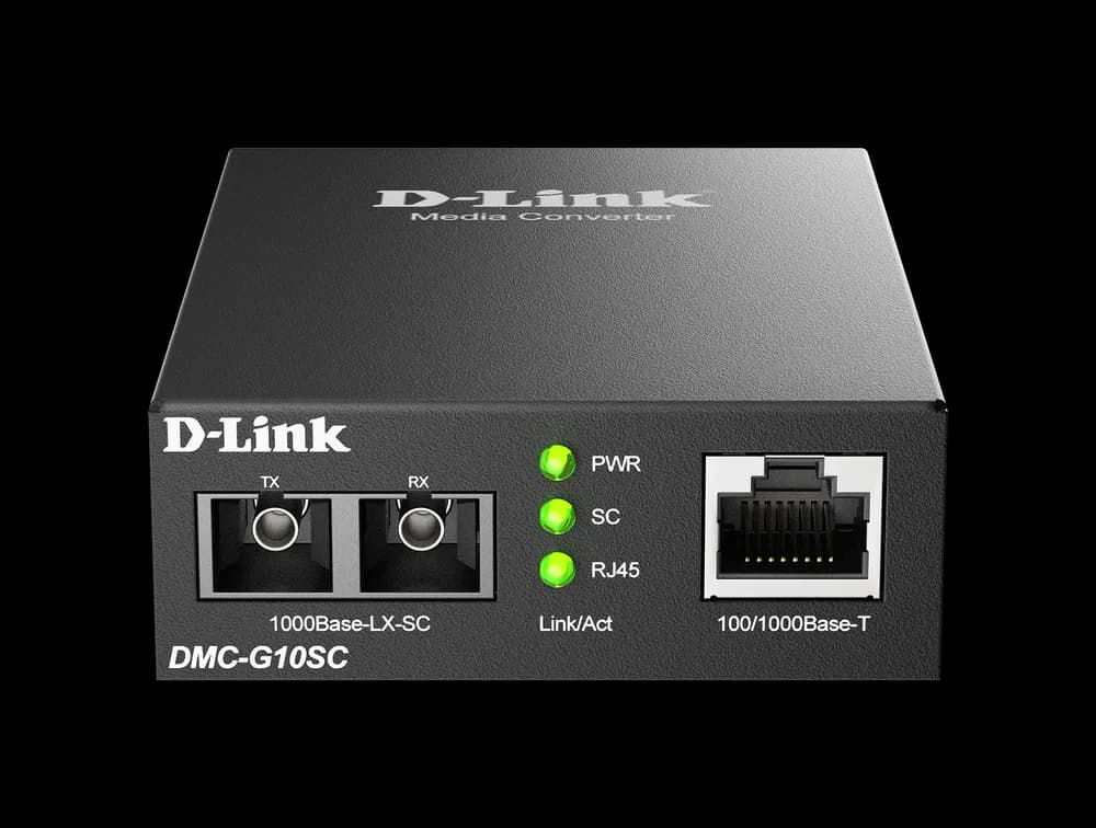MEDIA CONVERTOR D-Link, 100/1000Base-T Gigabit Ethernet connection to a single-mode fibre 1000Base-LX Gigabit Ethernet, pana la 10km, montabil in sasiu "DMC-G10SC"