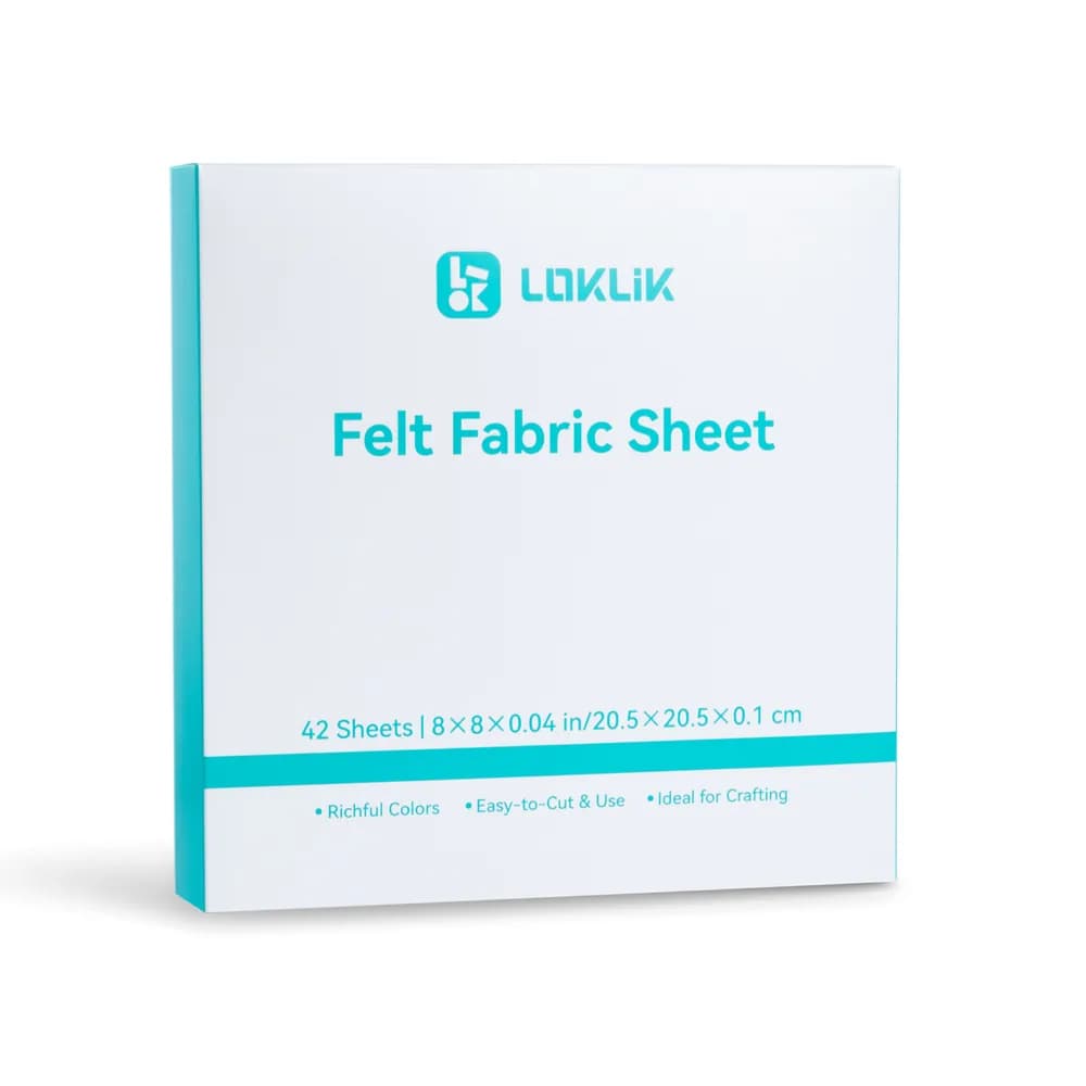 Accesoriu gravator laser LOKLiK Felt Sheet Bundle 1,0 mm – Mix Color – 42 buc — miniatură