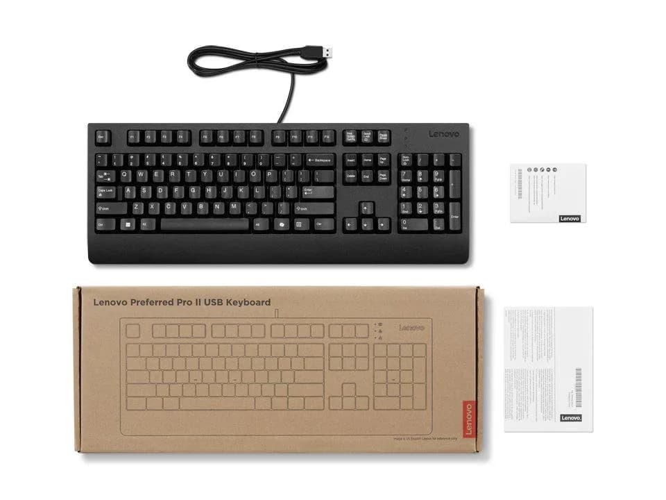 Tastatura LENOVO Preferred Pro II, USB, Negru — miniatură