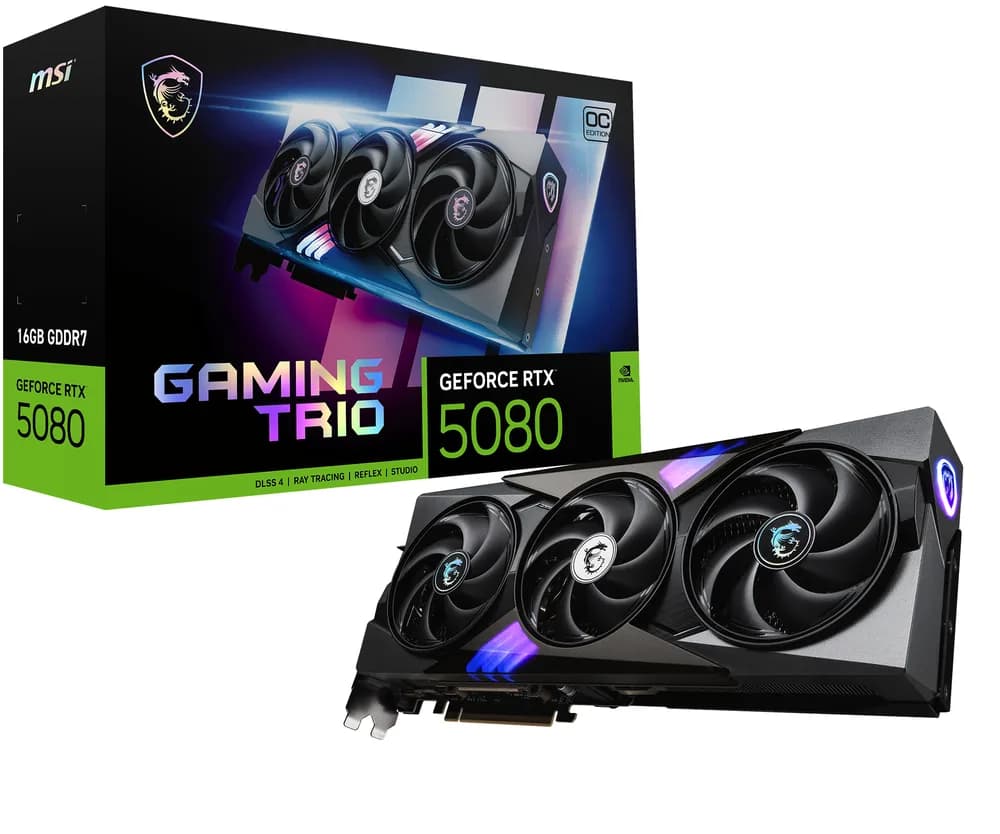 MSI GEFORCE RTX 5080 16G GAMING TRIO OC "GEFORCE RTX 5080 16G GAMING TRIO OC"