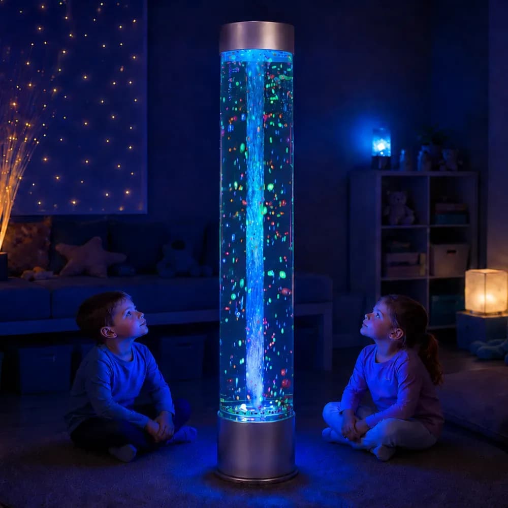 Tub cu bule extra lat – cu bile plutitoare și telecomandă, 1,5m înălțime x 30cm diametru — miniatură