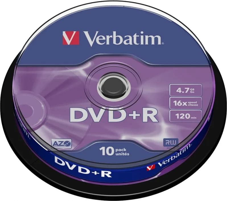 DVD+R VERBATIM 4.7GB, 120min, viteza 16x, 10 buc, Single Layer, spindle, "Matt Silver" "43498" 951763