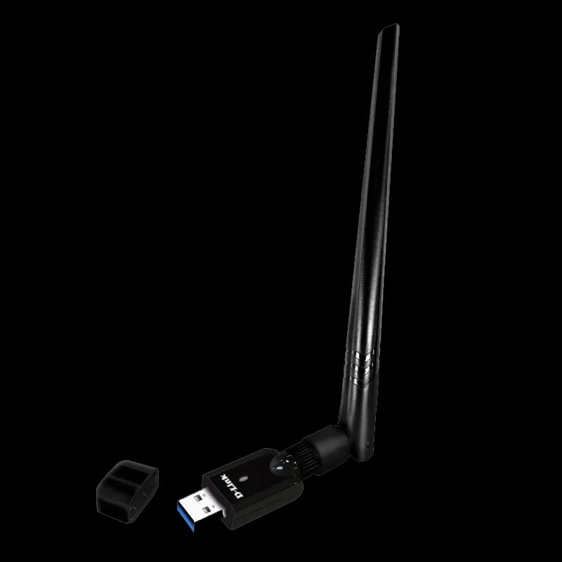 ADAPTOR RETEA D-LINK AC1300, extern wireless 2.4 GHz | 5 GHz, USB 3.0, port, antena externa 5 dBi x 1, "DWA-185" — miniatură