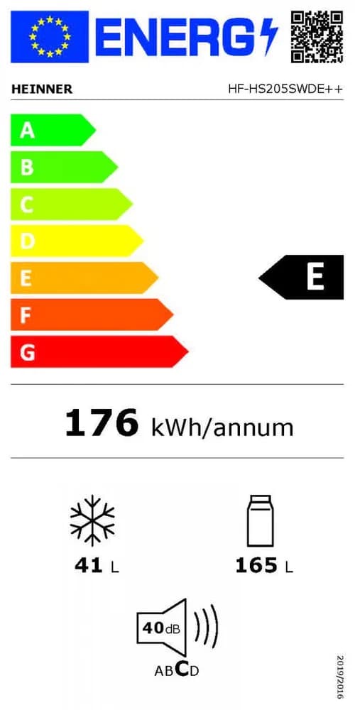 FRIGIDER CU DOUA USI HEINNER HF-HS205SWDE++ — miniatură