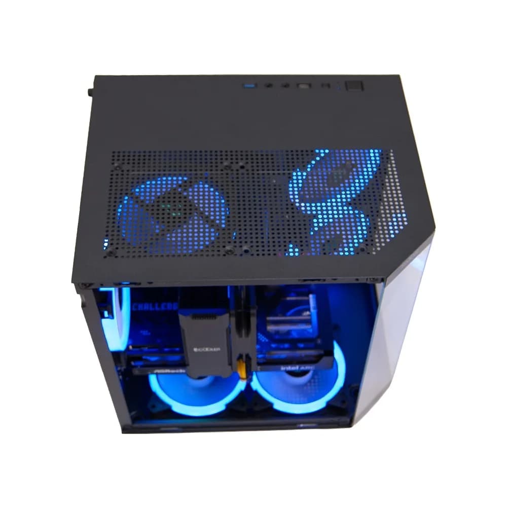 Sistem Desktop PC Gaming Spacer Gladiator R5, AMD Ryzen 5 5500, 16GB DDR4, 512GB SSD, Intel ARC B570 10GB, No Os, Negru, "SPACER-Gladiator-R5.5500-16D4S512" — miniatură