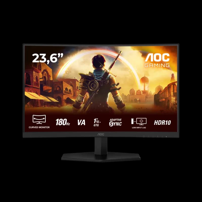 Monitor Gaming AOC C24G42E, 23.6", 1920 x 1080 pixeli, Black, Red