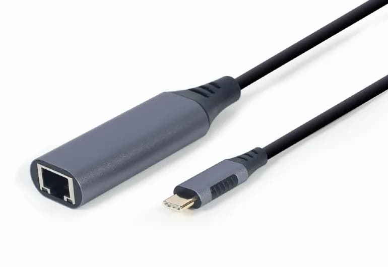 ADAPTOR RETEA GEMBIRD, extern, USB-C Type-C, port RJ-45, 1000 Mbps, cablu 0.15m, grey, "A-USB3C-LAN-01"
