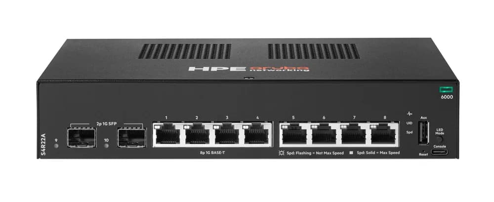 NET SWITCH 8PORT 1000M/CX 6000 S4R22A ARUBA BY HPE "S4R22A"