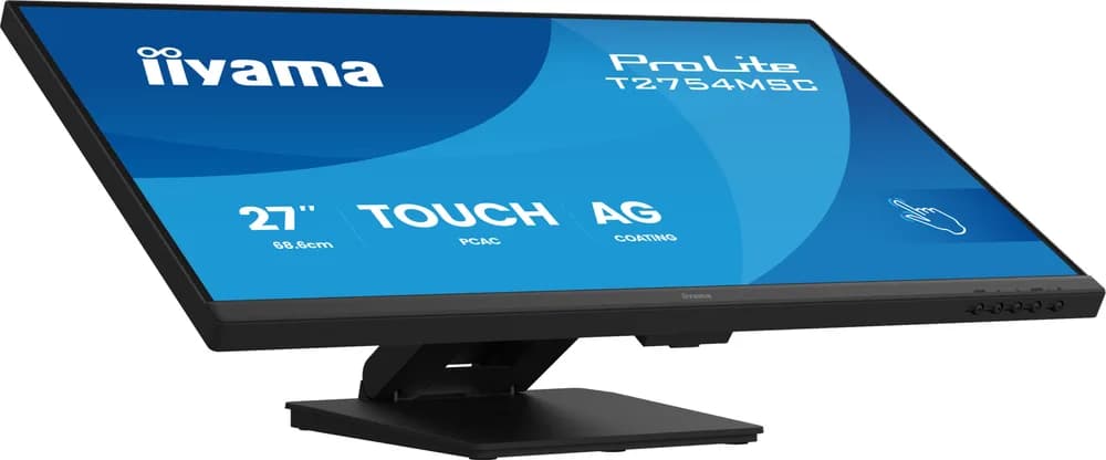 IIYAMA Monitor TOUCH T2754MSC-B2AG InCell PCAP 10pt touchscreen IPS 1920x1080 83Hz, 16:9, 300cd, 1000:1, 4ms, landscape, face-up "T2754MSC-B2AG" — miniatură