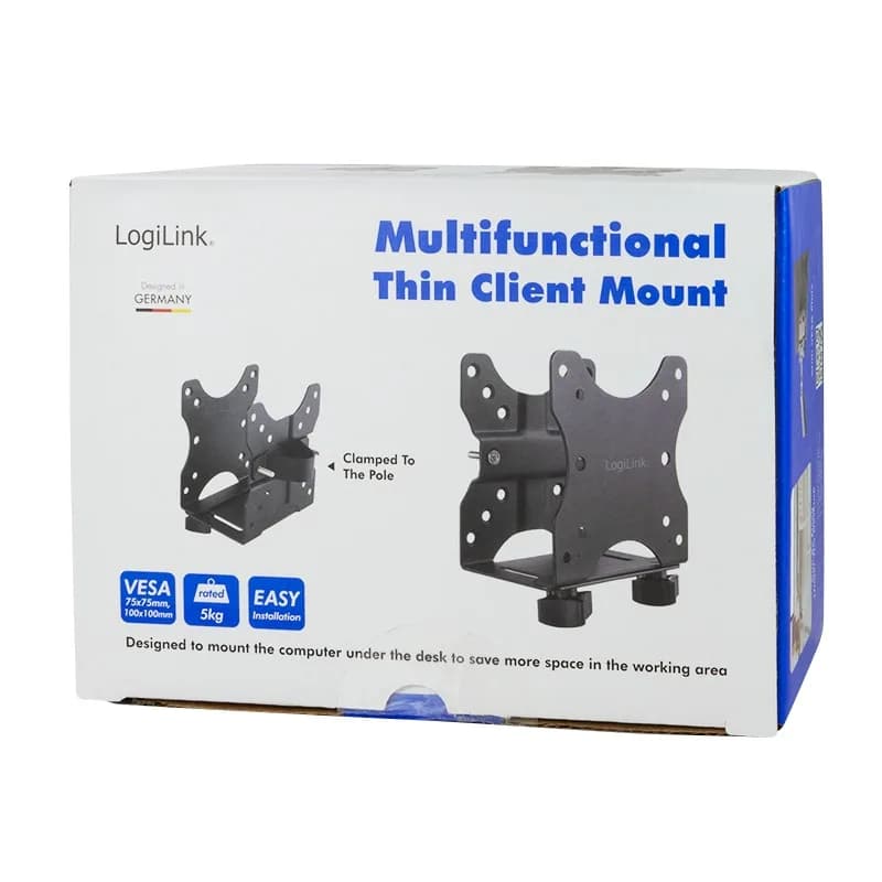 SUPORT de perete/birou LOGILINK pt. Intel NUC, Mac mini, fix, Compatibil VESA max. 100 x 100 mm, "BP0066" — miniatură
