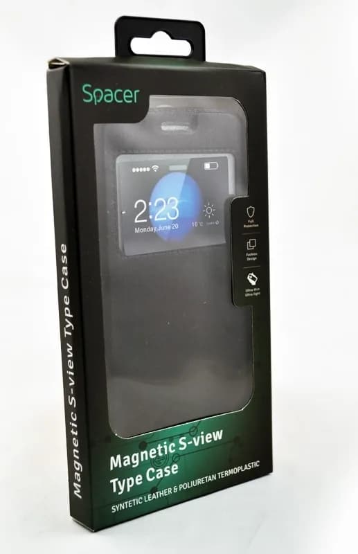 Husa Samsung J7 2017 Spacer, negru, magnetica tip portofel "SPT-M-SA.J72017" — miniatură