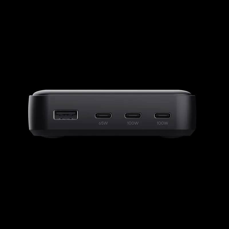 Statie de incarcare Trust, 4 porturi: 1 x USB-A & 3 x USB-C, putere maxima 100W, compatibil cu laptop, tableta, smartphone, accessorii, negru