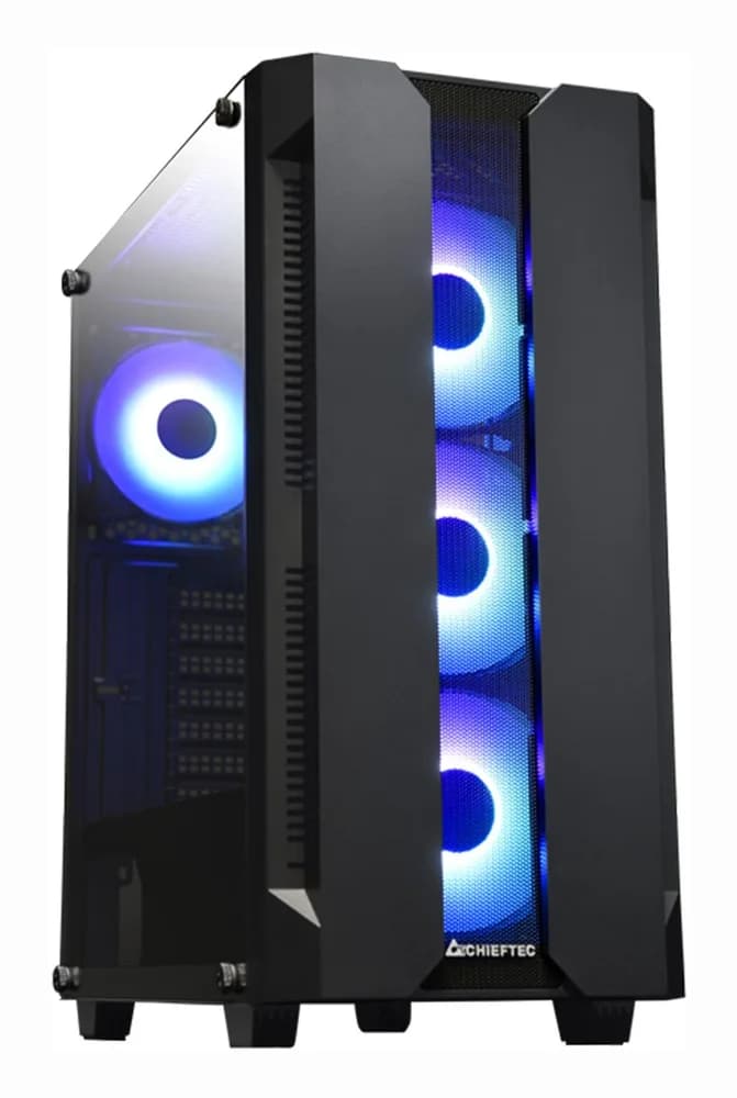 CARCASA CHIEFTEC, Middle Tower, ATX, "HUNTER", fara sursa,sticla securizata, 4xfan, USB 2.0x1, USB 3.0 x 2, Jack 3.5mmx2, mesh, fan ctr (inclusiv RGB), telecomanda "GS-01B-OP"