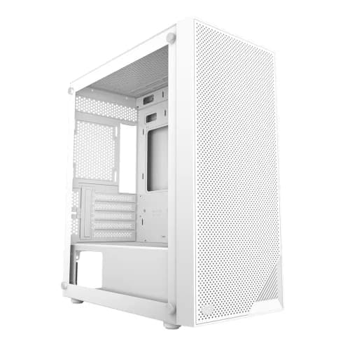 CARCASA PCCooler, middle tower, gaming, fara sursa, suporta 7xfan, PSU shroud, USB 3.1 gen x 1, USB 2.0 x 2, audio+mic, 5 sloturi expansiune, alb, "C3B310-WHP0-GL"