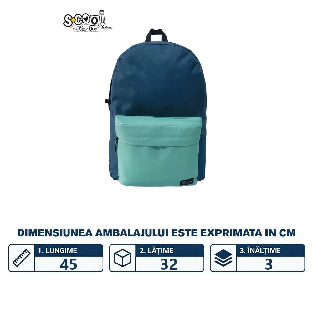 Ghiozdan CLASSIC, 30x16x43 cm - S-COOL — miniatură