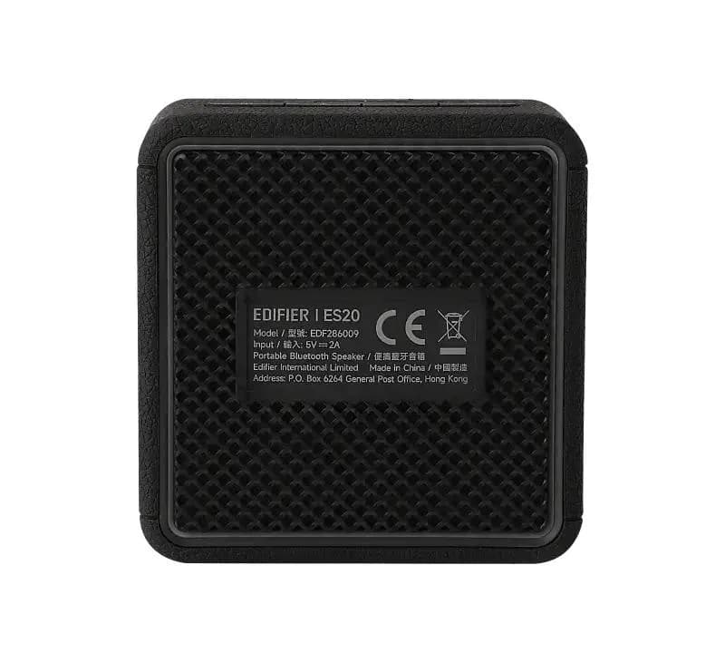 BOXE EDIFIER portabile bluetooth, RMS: 6W, Bluetooth 5.4, built-in Li-ion pana la 15h, conectivitate multipoint, Edifier App, radiator pasiv bass, black, "ES20-BK" — miniatură