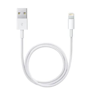 CABLU alimentare si date smartphone Apple, Lightning (T) la USB 2.0 (T), cauciuc, lungime 0.5 m, alb, "me291zm/a"