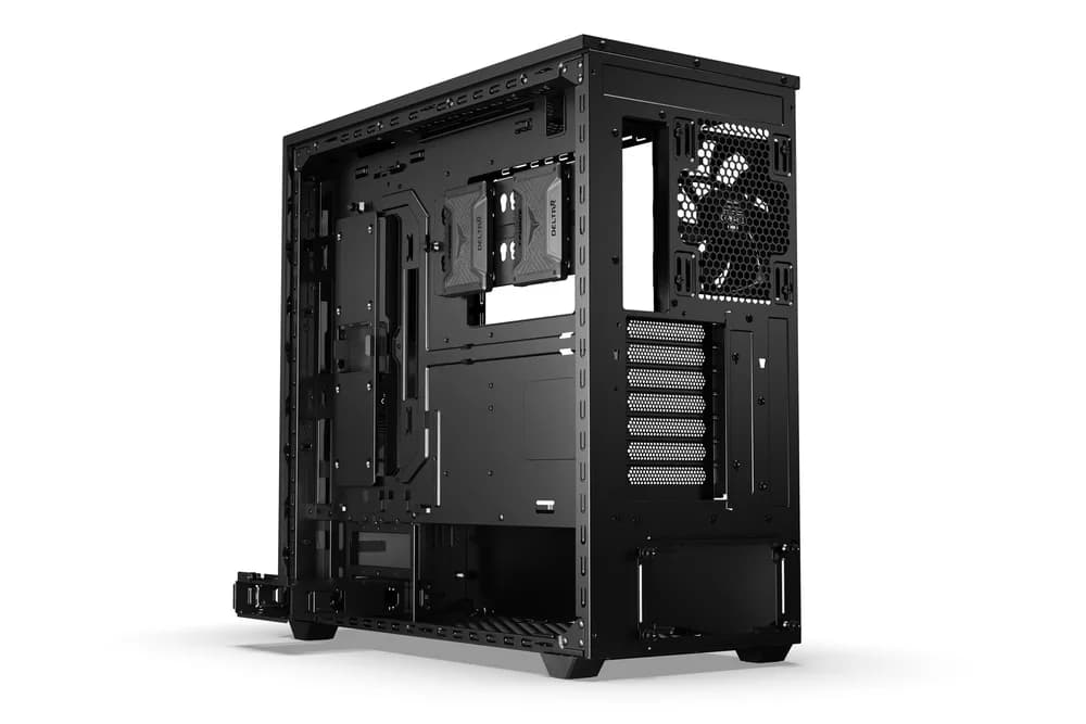 CARCASA be quiet! "SHADOW BASE 800", Middle Tower, ATX, fara sursa, 3xfan,USB 3.2 gen 1x2,USB Type-C x 1,audio+mic,PSU shroud, 7 sloturi expansiune, iluminare, negru, "BGW60" — miniatură