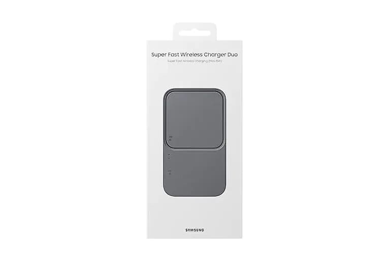 Wireless Charger Duo 15W Super Fast Wireless Charge; Black "EP-P5400BBEGEU" — miniatură