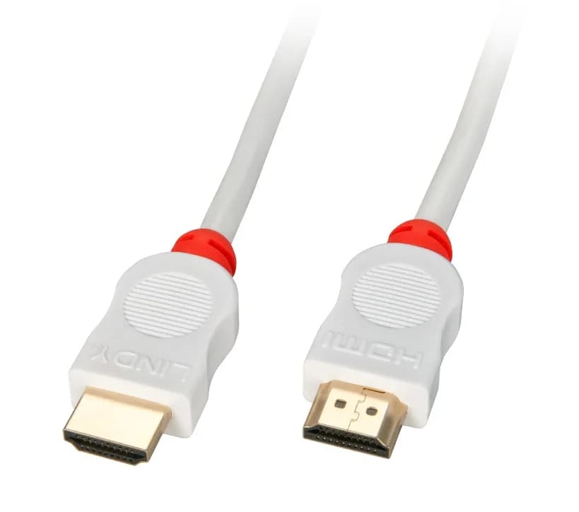 Cablu HDMI de mare viteză, 3 m, alb, Compatibil HDTV și HDCP, Lindy 41413