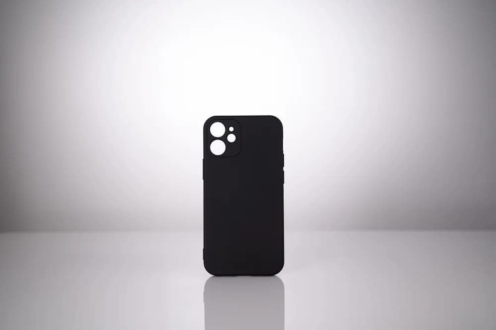 Husa Iphone 12 Mini Spacer, grosime 2mm, material flexibil silicon + interior cu microfibra, negru "SPPC-AP-IP12M-SLK" — miniatură