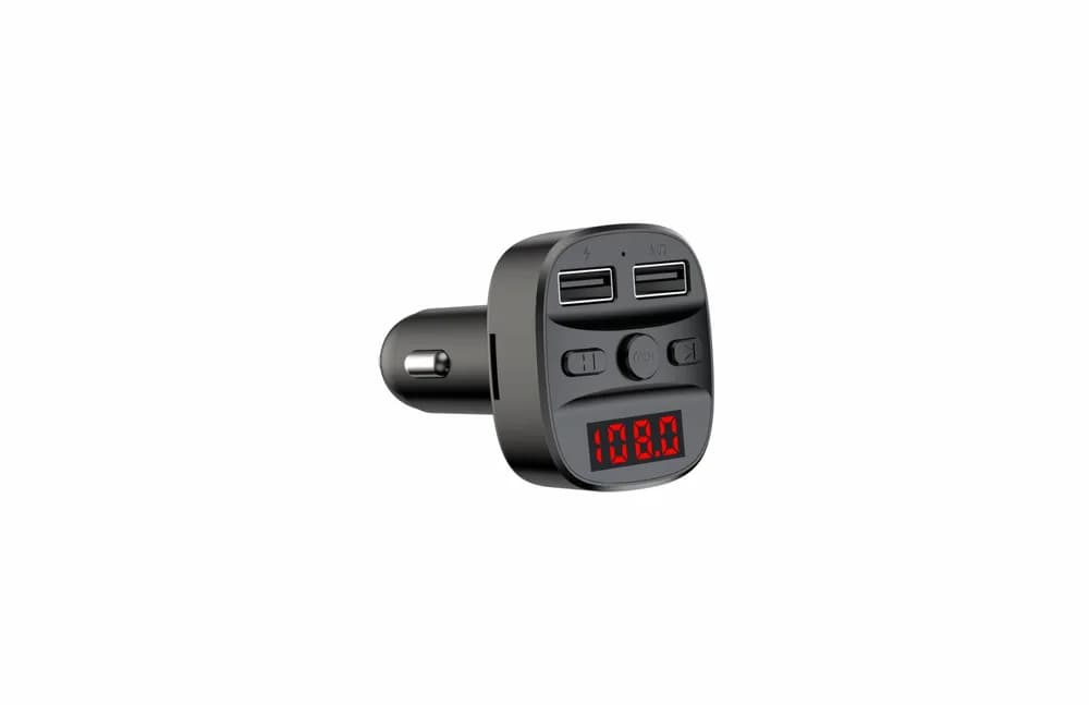 Modulator FM Serioux ABFM60, Bluetooth 5.0, raza actiune de până la 5 m, voltaj intrare: 1x DC 12V/24V,2 porturi USB: 1x USB DC5V 2.4A Max 1 x USB audio (pana la 32 GB), slot MicroSD (pana la 32 GB), format muzica: MP3/WMA/WAV, frecvența FM: 87.5MHz - 108.0MHZ, microfon incorporat, functii — miniatură