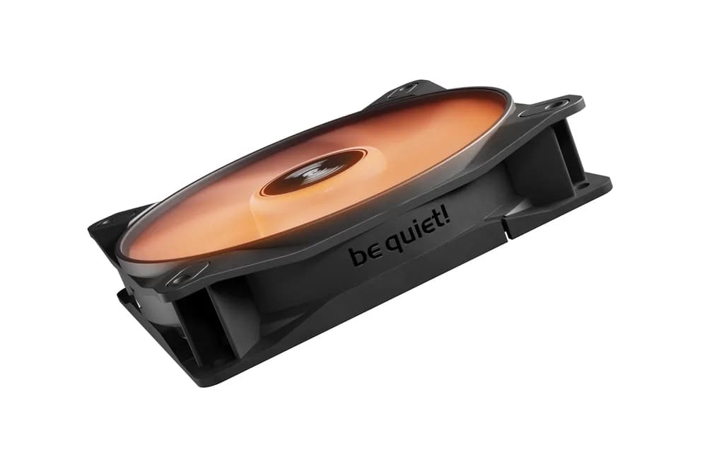 Ventilator be quiet "LIGHT WINGS", 140mm, 1300 rpm, rifle bearing, PWM, ARGB, reversibil, alb, "BL135" — miniatură