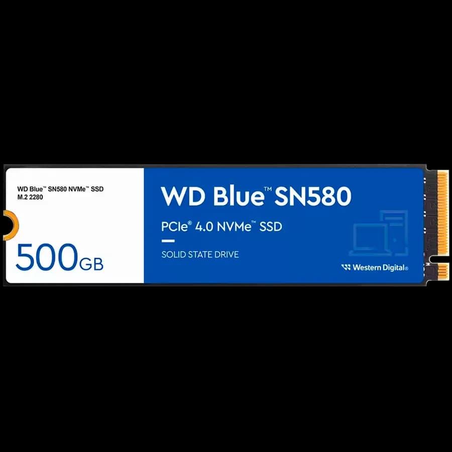 SSD WD Blue SN580 500GB M.2 2280 PCIe Gen4 x4 NVMe TLC, Read/Write: 4000/3600 MBps, IOPS 450K/750K, TBW: 300 "WDS500G3B0E-00CHF0"