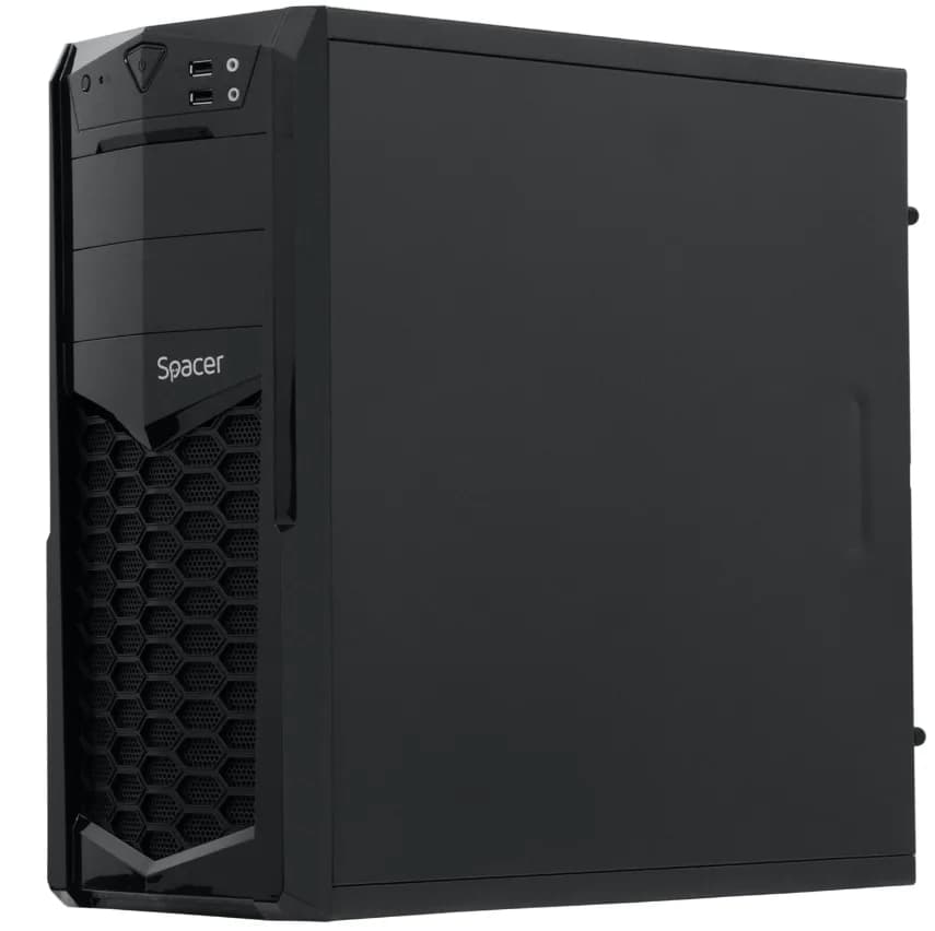 Carcasa SPACER Krypton, Mid Tower, Black — miniatură