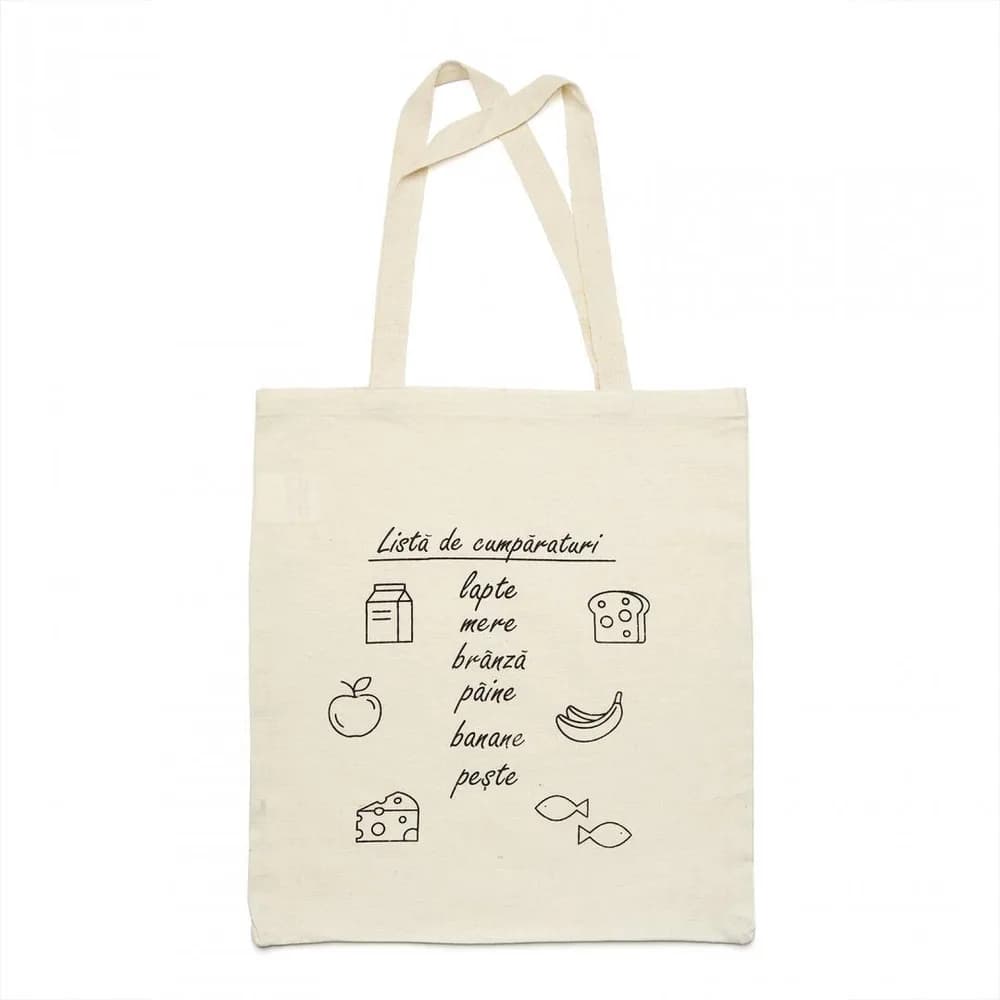Sacosa Heinner cumparaturi bumbac cu print — miniatură