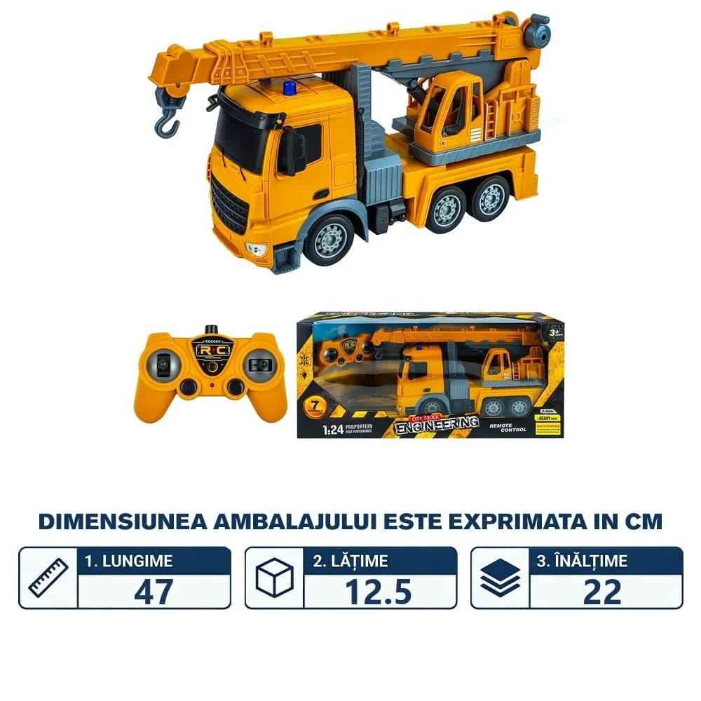 Camion-macara, cu RC — miniatură