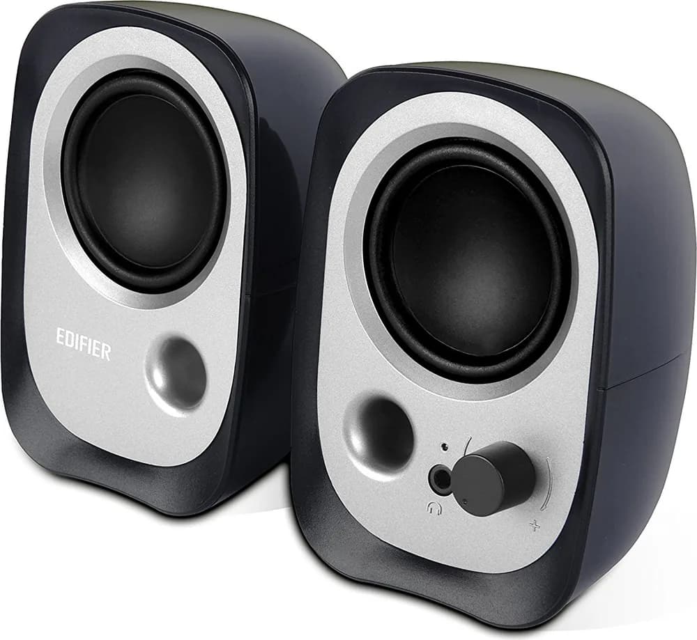 BOXE EDIFIER 2.0, RMS: 4W (2 x 2W), bass reflex port, USB power, black, "R12U" — miniatură
