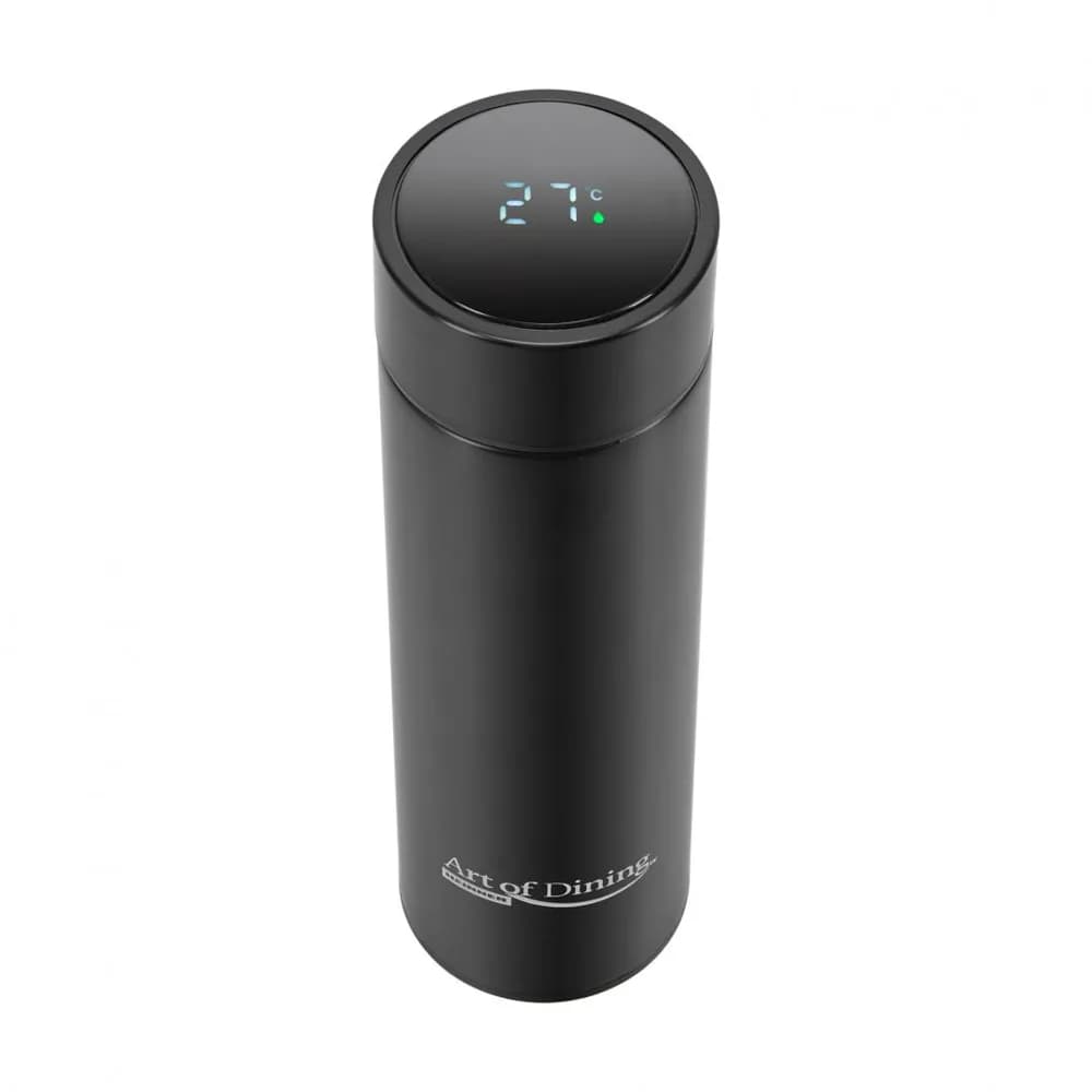 TERMOS INOX 450 ML, CU INDICATOR LED PENTRU TEMPERATURA, NEGRU, ART OF DINNING BY HEINNER — miniatură