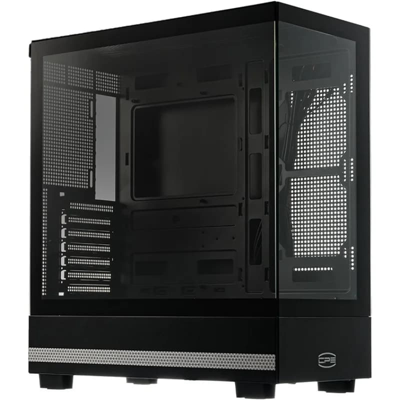 CARCASA PCCooler "C3 Q500", middle tower, gaming, fara sursa, suporta 7xfan, PSU shroud, USB Type-C x 1, USB 3.0 x 1, USB 2.0 x 1, audio+mic, 7 sloturi expansiune, negru, "C3 Q500 BK" — miniatură