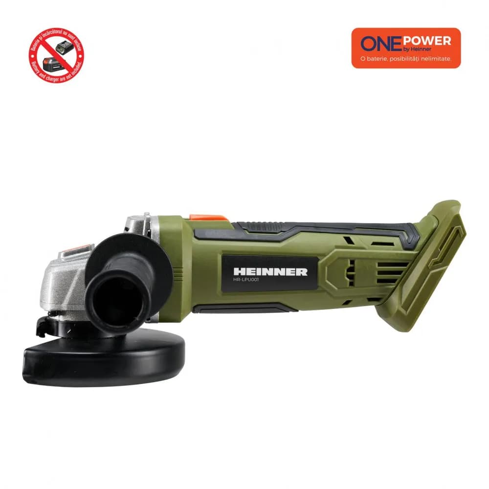 ONE POWER by HEINNER POLIZOR UNGHIULAR 18V 9500RPM (FARA BATERIE SI INCARCATOR) — miniatură