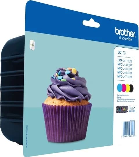 Combo-Pack Original Brother CMYK, LC123VALBP, pentru DCP-J4110| MFC-J4410|J4510|J4610|J4710|J6520|J6920, 4x600, "LC123VALBP"
