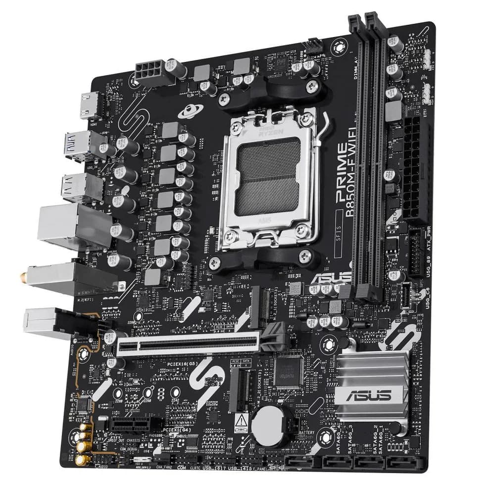 Placa de baza Asus PRIME B850M-F WIFI, AM5, DDR5, mATX, Negru "PRIME B850M-F WIFI" — miniatură