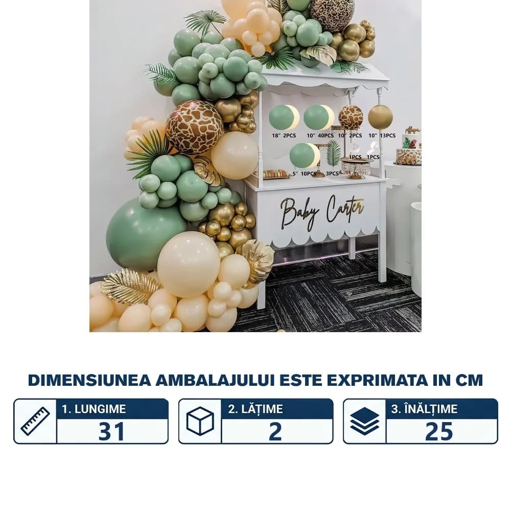 Set baloane pentru arcada, 65 buc — miniatură