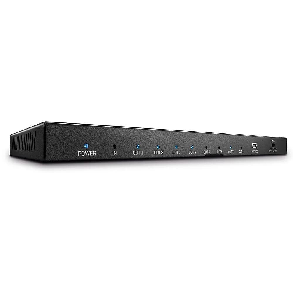 Splitter Lindy 8 Port HDMI 2.0, latime de banda suportata 18Gbps, rezolutie maxima 3840x2160@60Hz 4:4:4 8bit, negru — miniatură