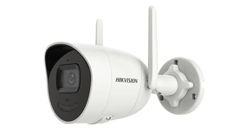 Camera supraveghere Hikvision WIFI IP bullet DS-2CV2041G2-IDW(2.8MM)(W); 4 MP, WIFI 2.4G cu 2 antene, distanta in camp deschis 120metri, microfon si speaker incorporate, audio bidirectional, 1/2.7" Progressive Scan 4MP CMOS, rezolutie: 2560 × 1440@25fps, iluminare: Color: 0.009 Lux @ (F1.6, AGC ON)