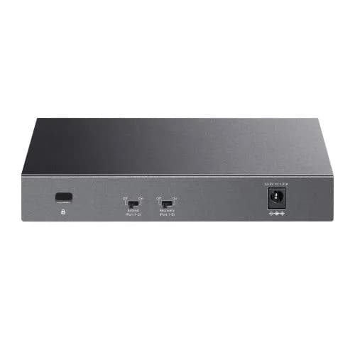 TP-LINK 5-PORT GIGABIT SWITCH LS108GP, interfata 8× 10/100/1000Mbps RJ45 Ports (Ports 1–8 supports 802.3af/at PoE+), AUTO Negotiation, AUTO MDI/MDIX, porturi Standard: 802.3 af/at compliant, PoE Ports: Ports 1–8, pana la 30 W PoE output per port, PoE Budget: 62 W, dimensiuni 6.2× 3.9×1.0 in — miniatură