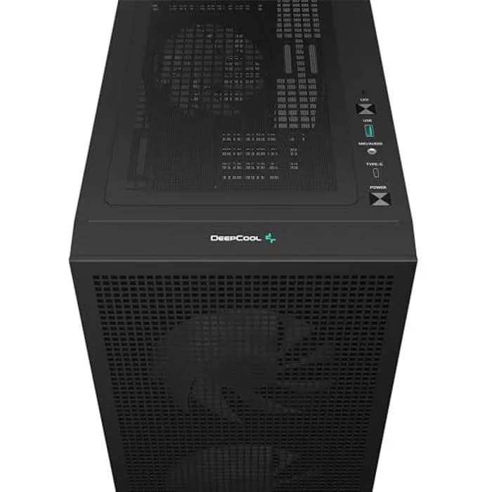 CARCASA DeepCool "CH360", Mini Tower, ATX, fara sursa, 3xfan, USB 3.2 gen 1 x 1, USB 2.0 x 2,audio,PSU shroud,4 sloturi expansiune,iluminare ARGB, negru "R-CH360-BKAPE3-G-1" — miniatură