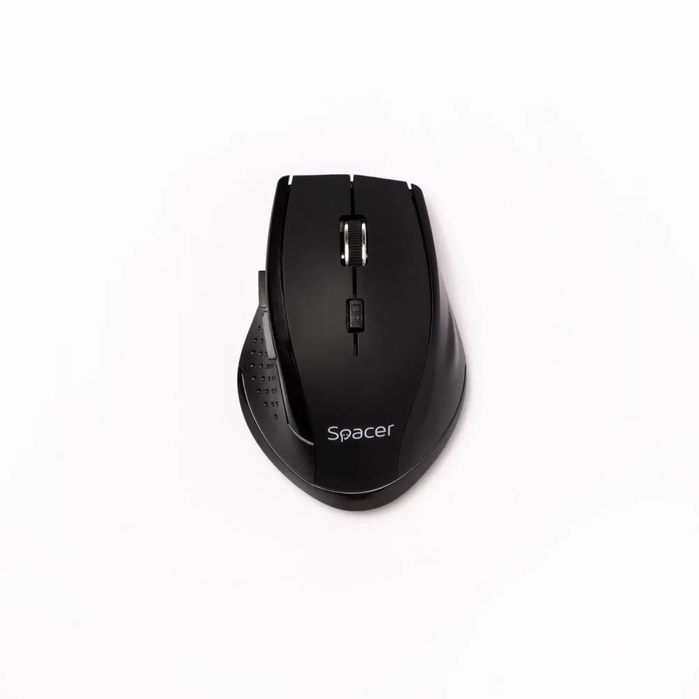 Mouse Wireless SPACER SPMO-W02, 1600 dpi, Negru — miniatură
