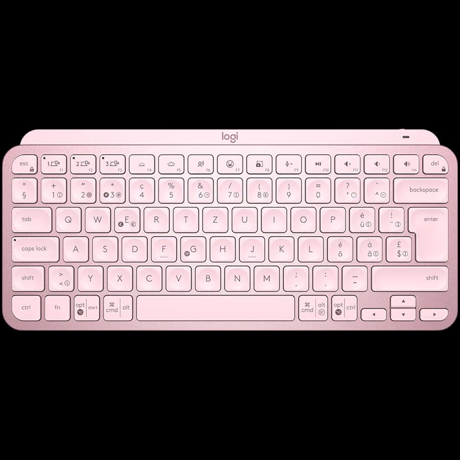 LOGITECH MX Keys Mini Minimalist Wireless Illuminated Keyboard - ROSE - US INTL - 2.4GHZ/BT - INTNL LOGITECH, "920-010500"
