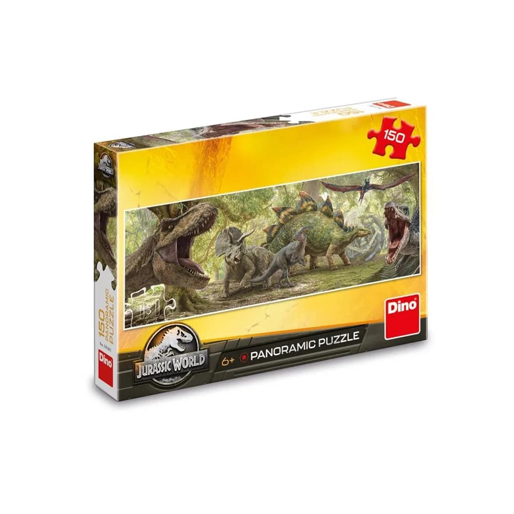 Puzzle 150 piese, panoramic, Jurassic World - DINO TOYS — miniatură